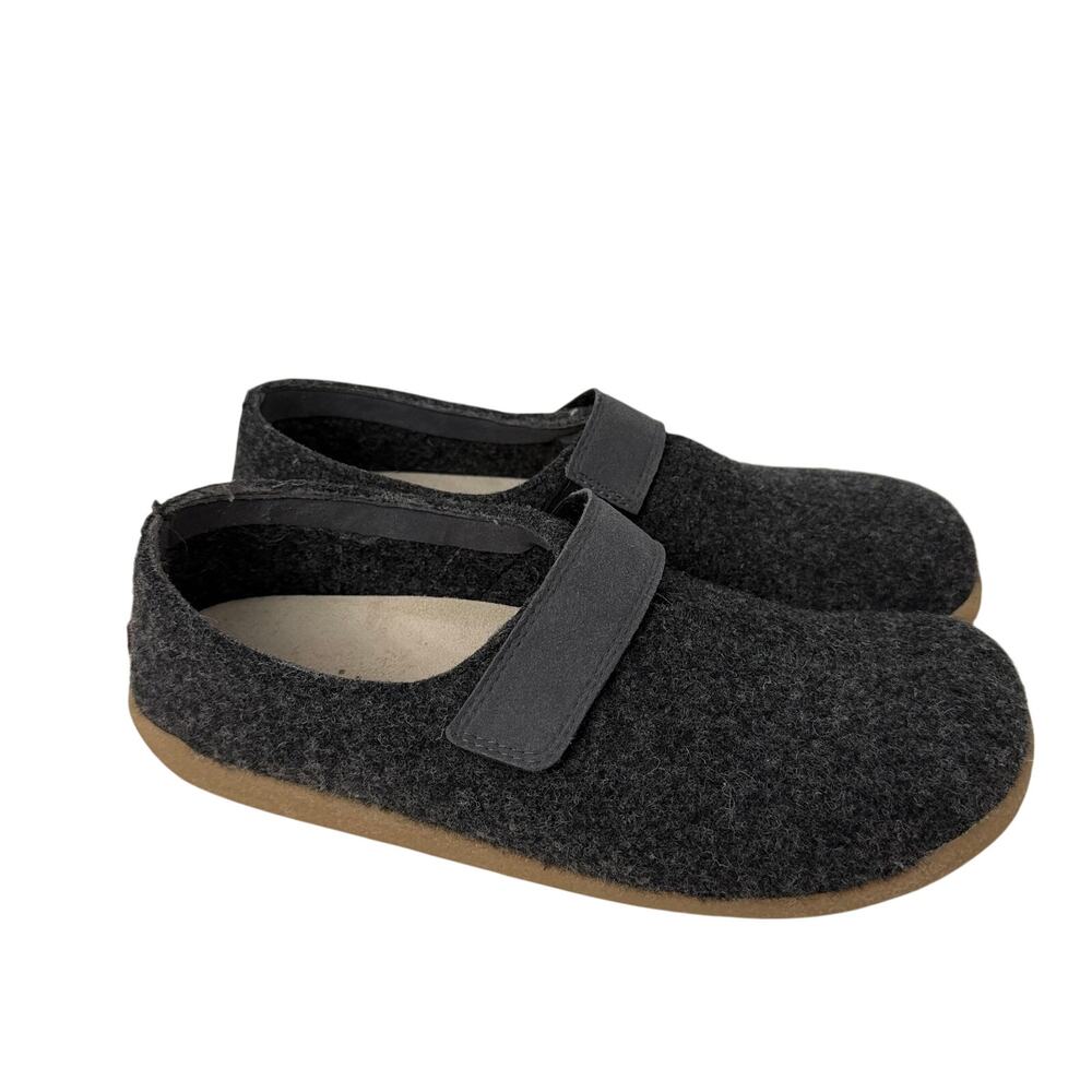 Sanita Varde Wool Slippers Mens Size 9.5-10 Charcoal Gray Shoes Slip On 44
